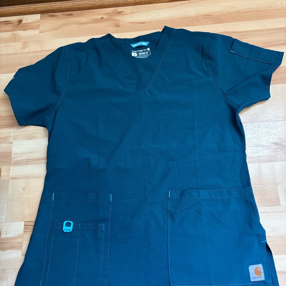 Carhartt Blue Scrub Top